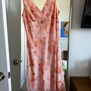 Vintage Pink Floral F.L.P. Size 14 Dress